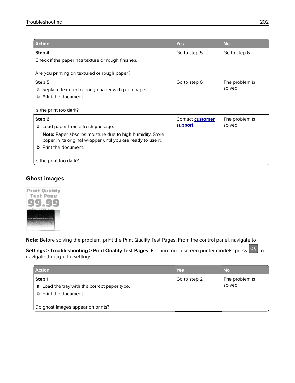 Ghost images | Lexmark CX622ade Color Laser Printer User Manual | Page 202 / 270