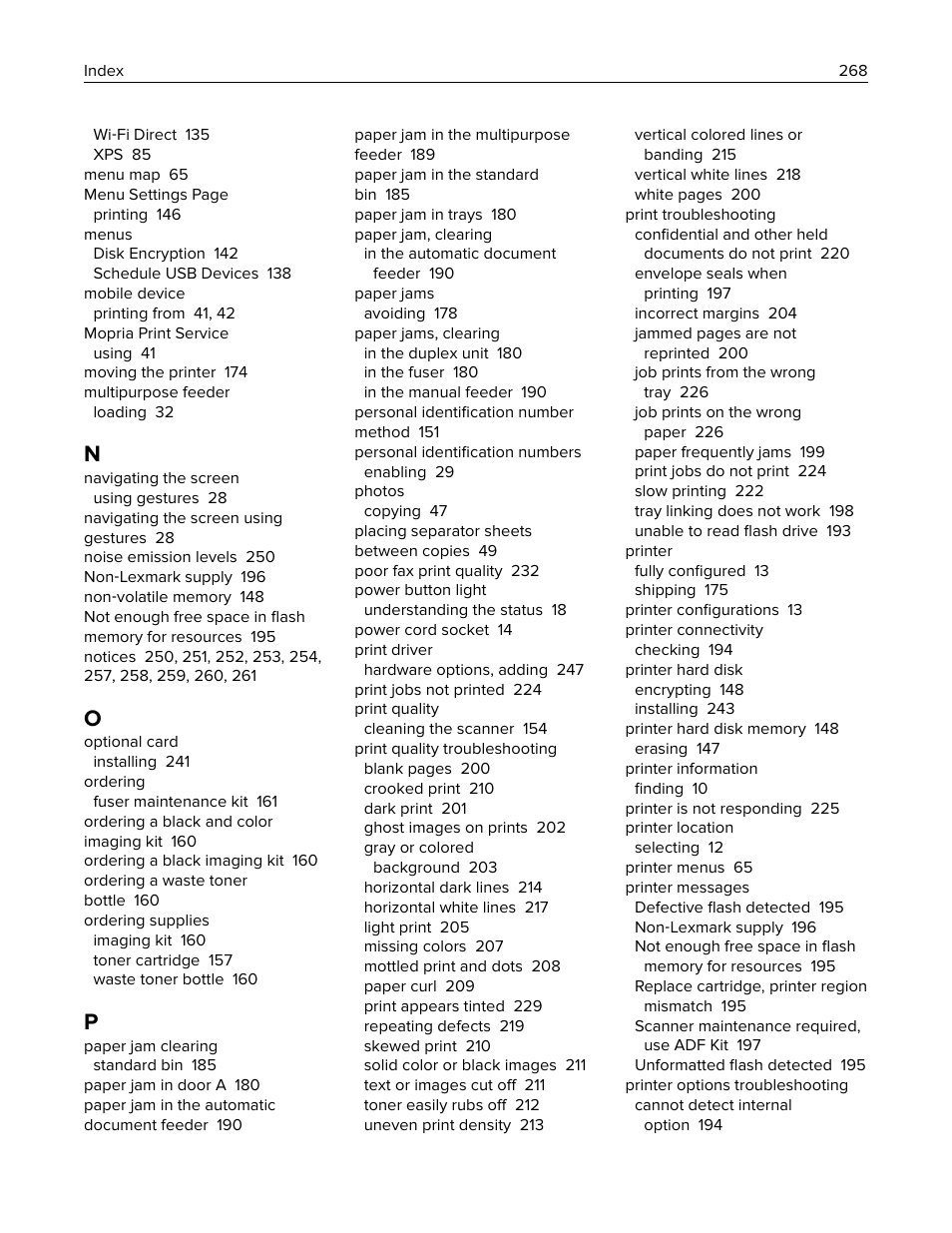 Lexmark CX622ade Color Laser Printer User Manual | Page 268 / 270