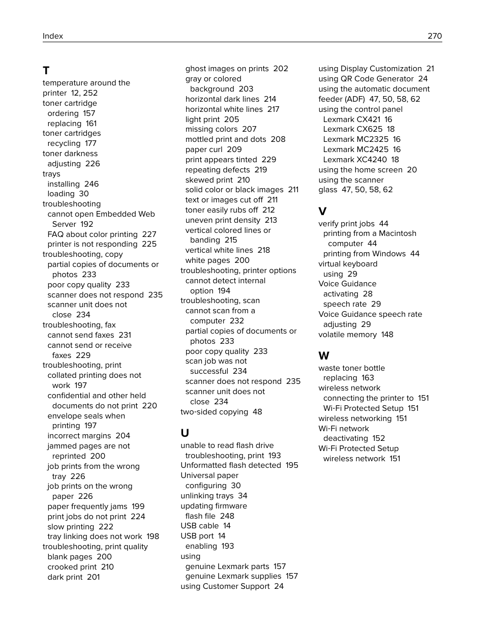 Lexmark CX622ade Color Laser Printer User Manual | Page 270 / 270