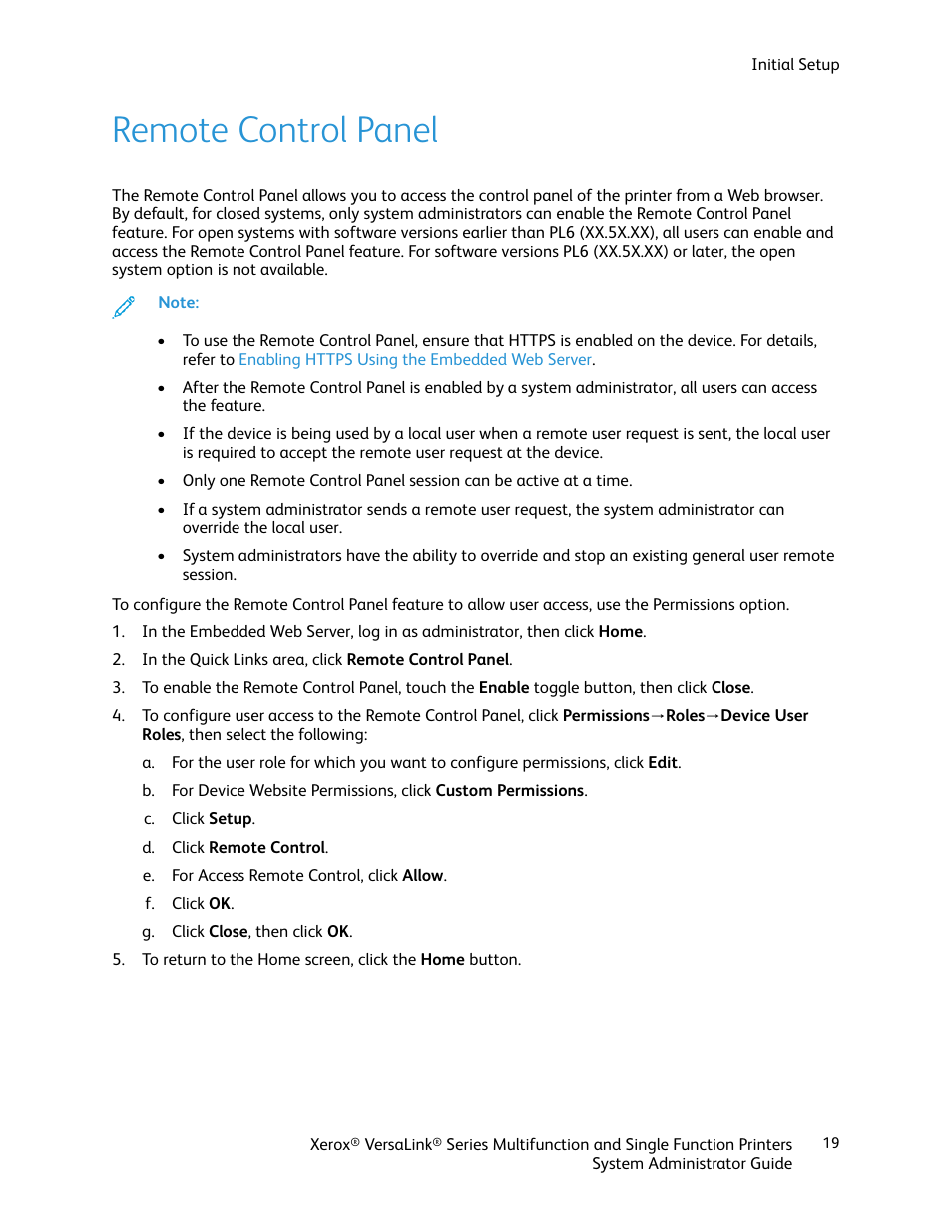 Remote control panel | Xerox VersaLink C500/DN Color Laser Printer User Manual | Page 19 / 204