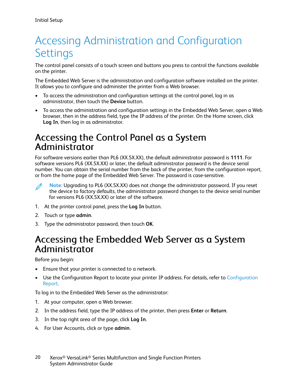 Xerox VersaLink C500/DN Color Laser Printer User Manual | Page 20 / 204