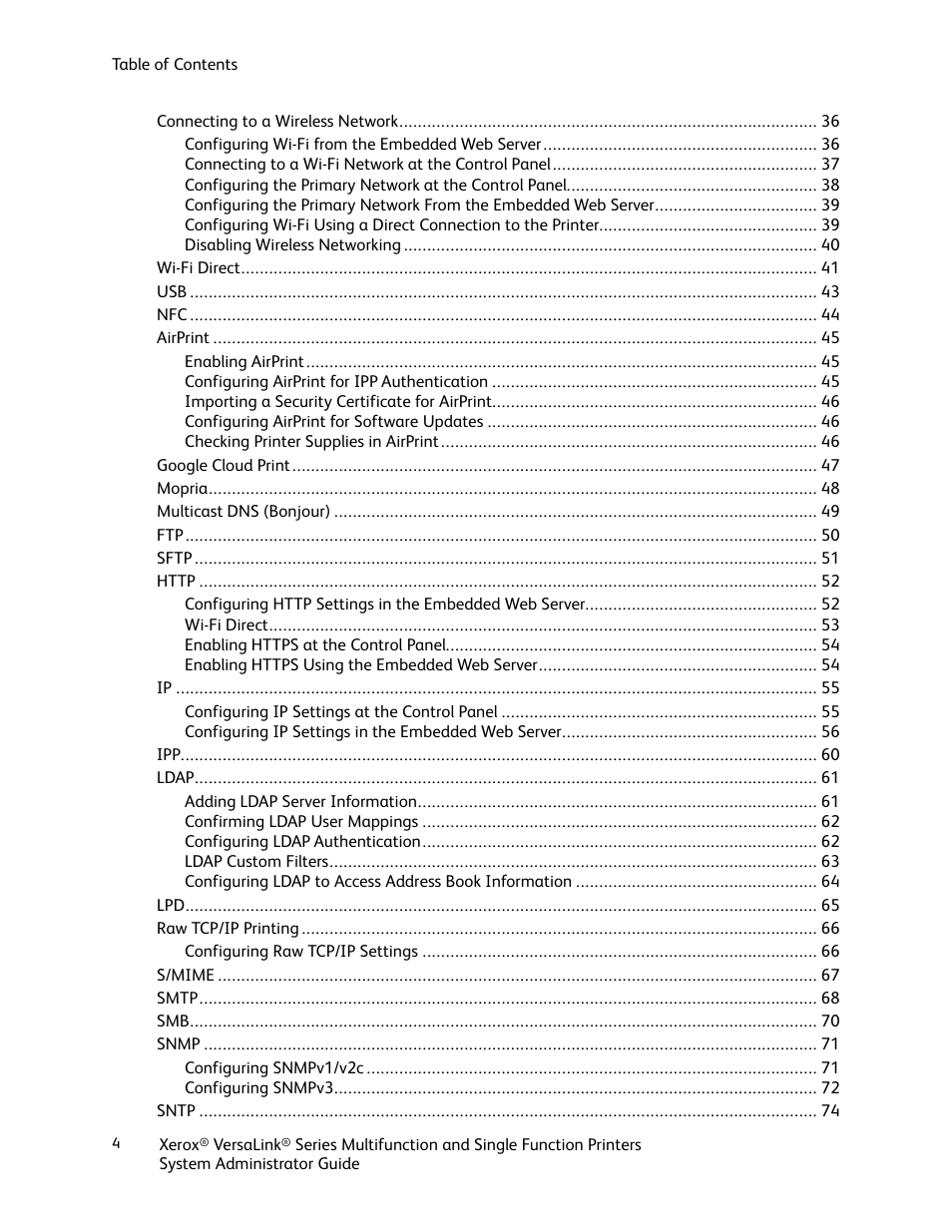 Xerox VersaLink C500/DN Color Laser Printer User Manual | Page 4 / 204
