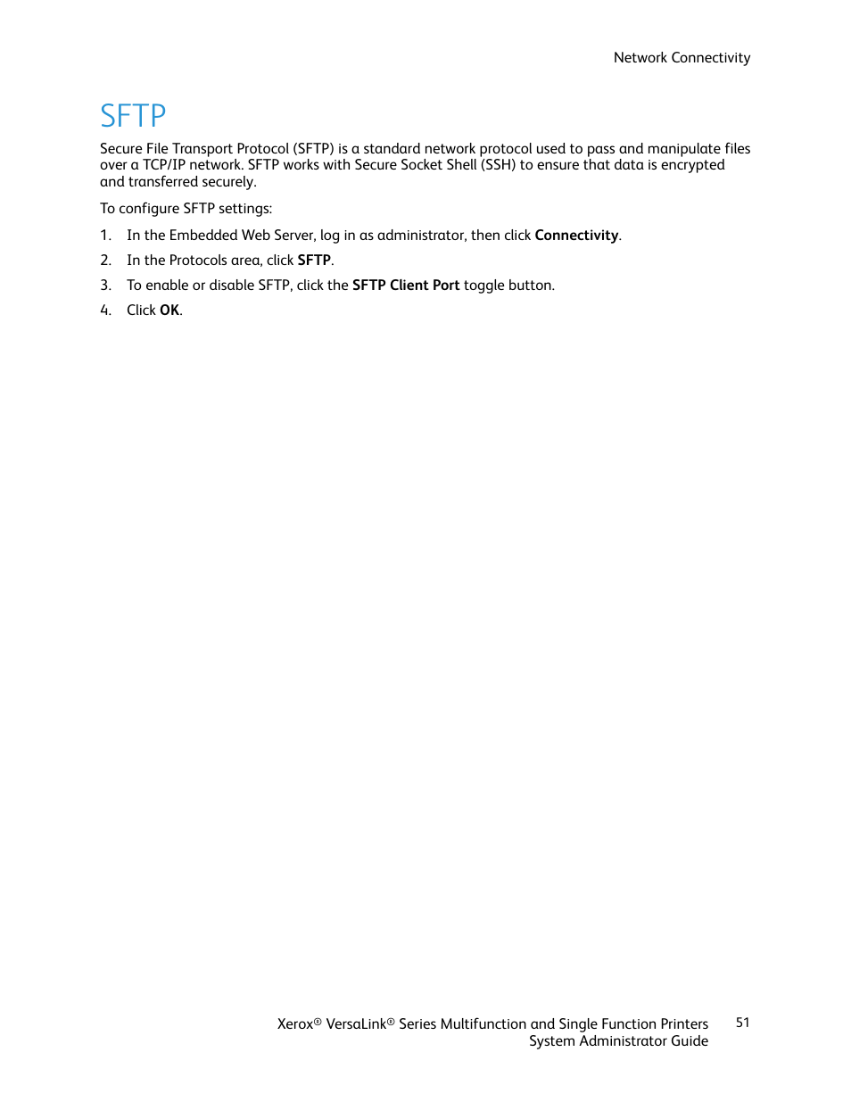 Sftp | Xerox VersaLink C500/DN Color Laser Printer User Manual | Page 51 / 204