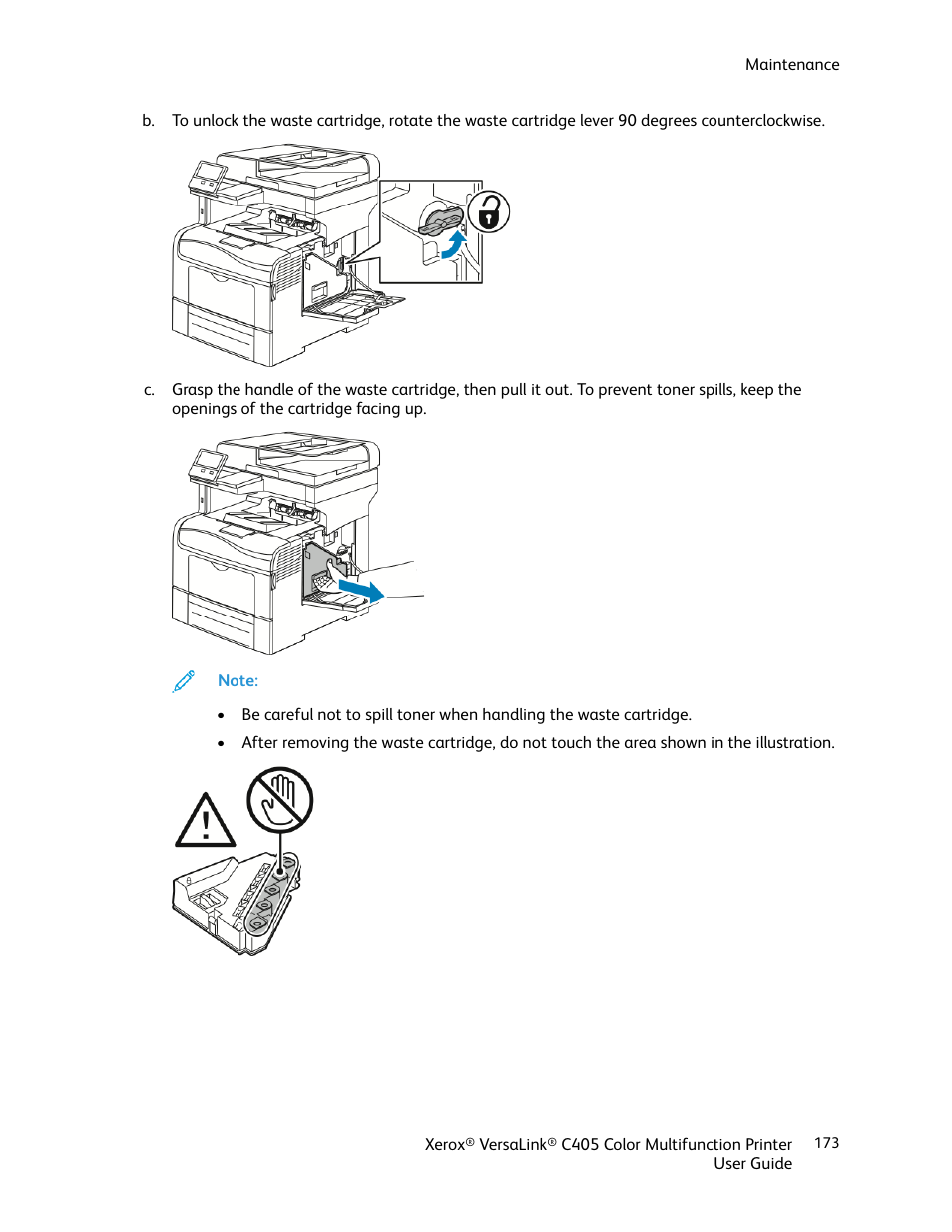 Xerox VersaLink C405/DN All-in-One Color Laser Printer User Manual | Page 173 / 271