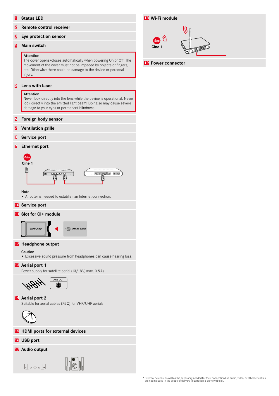 LEICA Cine 1 100" 3000-Lumen XPR UHD 4K Ultra Short-Throw SmHome Theater Projector User Manual | Page 21 / 99