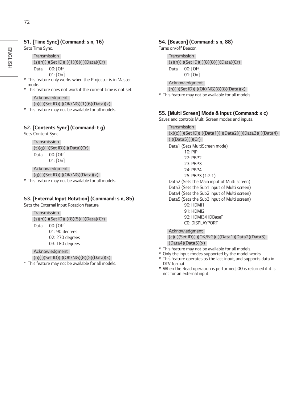 LG ProBeam BU70QGA 7000-Lumen 4K Laser SmProjector User Manual | Page 127 / 143