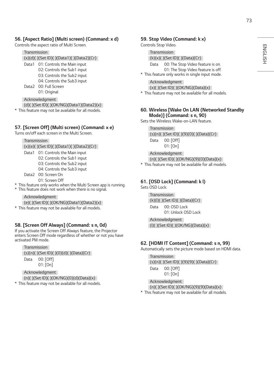 LG ProBeam BU70QGA 7000-Lumen 4K Laser SmProjector User Manual | Page 128 / 143