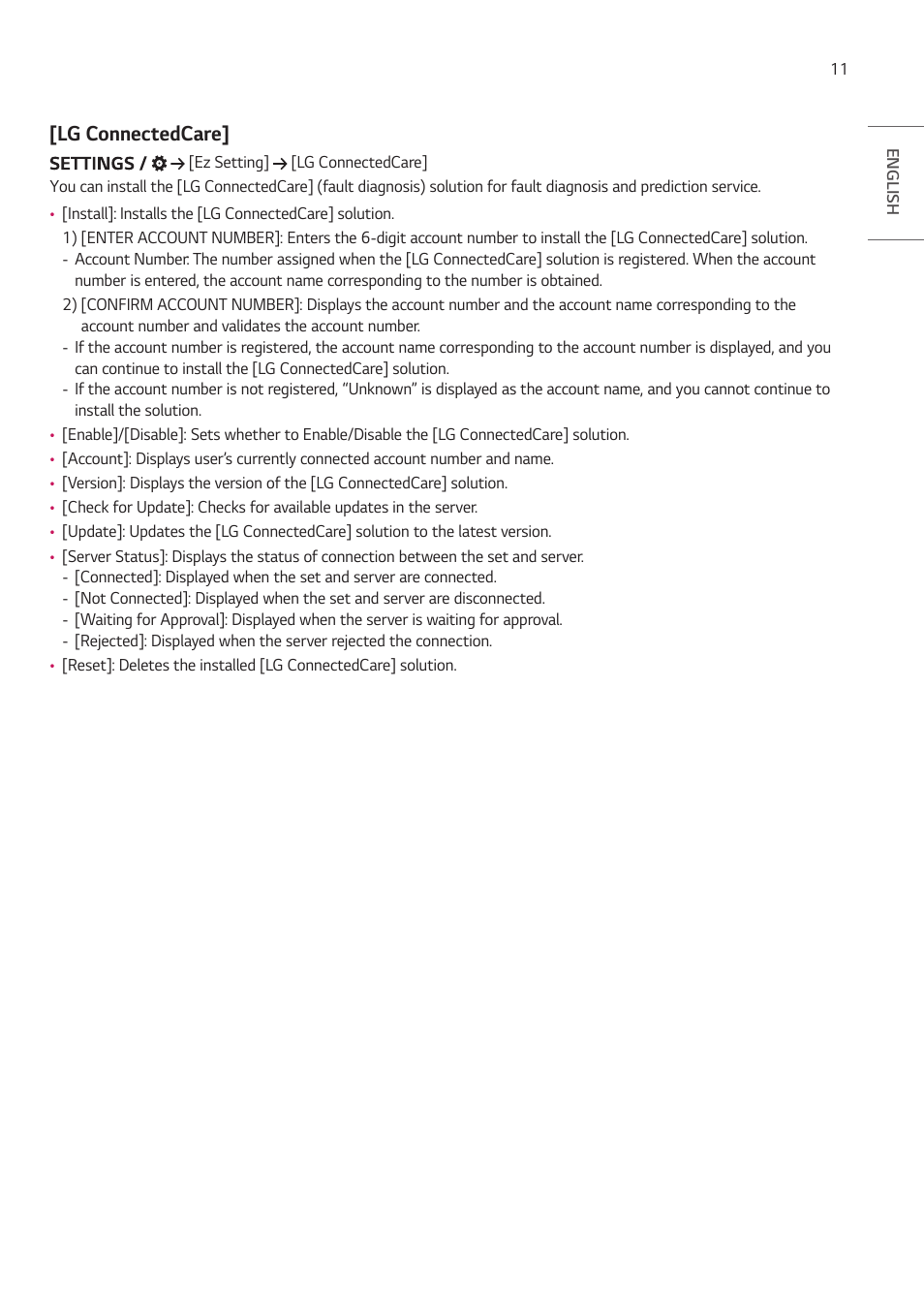 Lg connectedcare | LG ProBeam BU70QGA 7000-Lumen 4K Laser SmProjector User Manual | Page 66 / 143