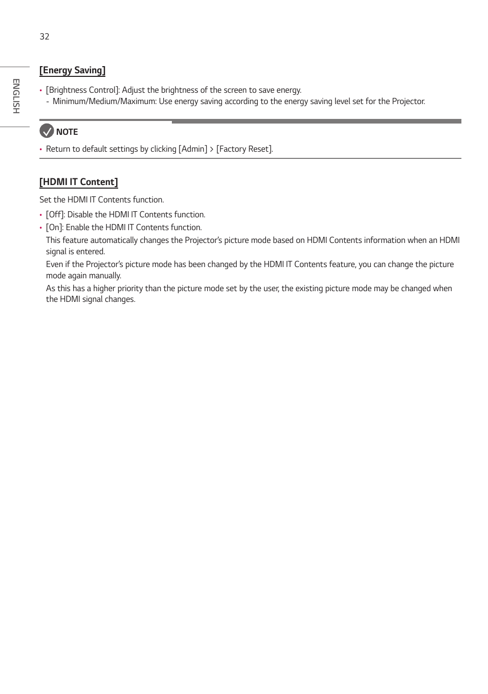 LG ProBeam BU70QGA 7000-Lumen 4K Laser SmProjector User Manual | Page 87 / 143