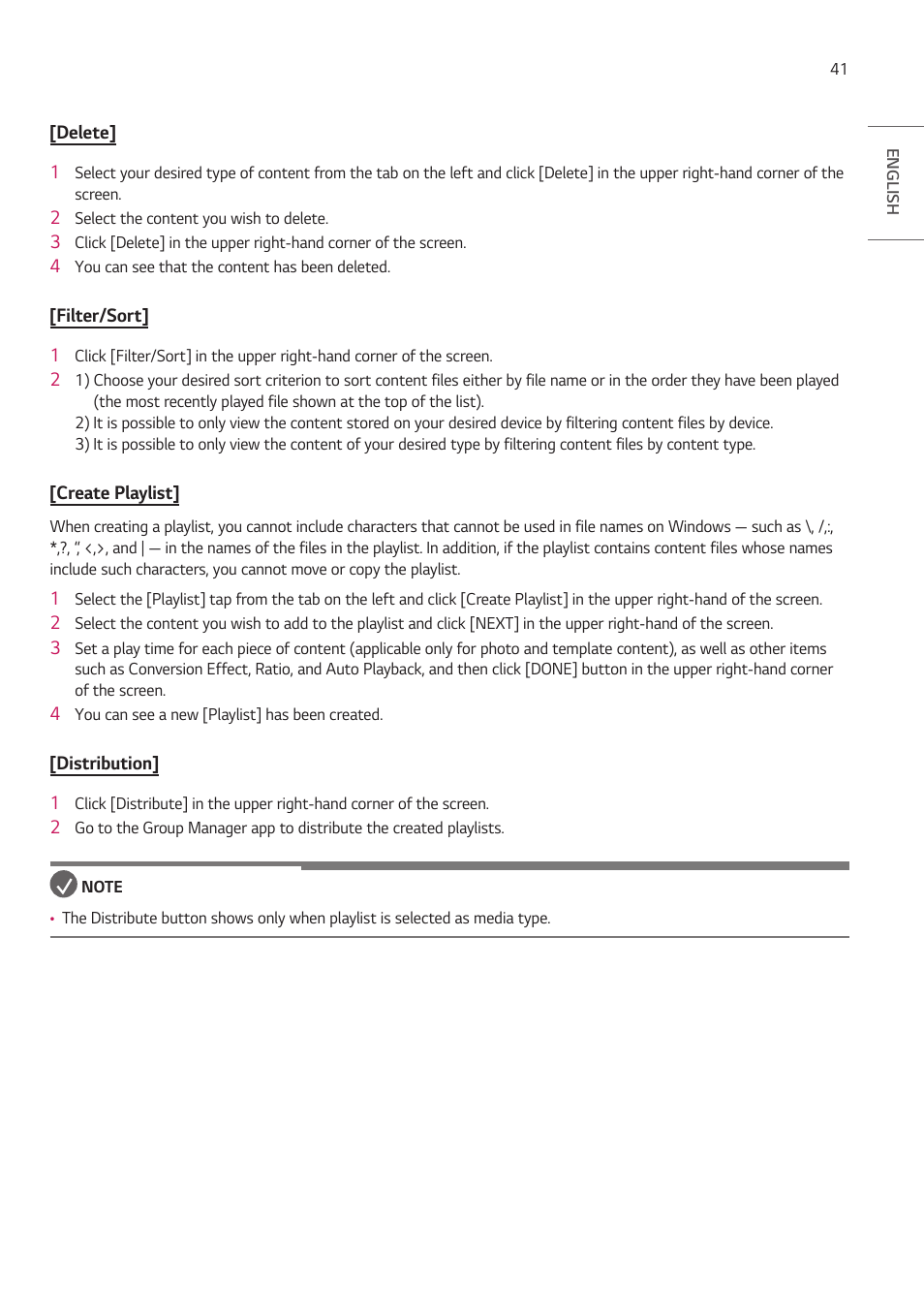 LG ProBeam BU70QGA 7000-Lumen 4K Laser SmProjector User Manual | Page 96 / 143