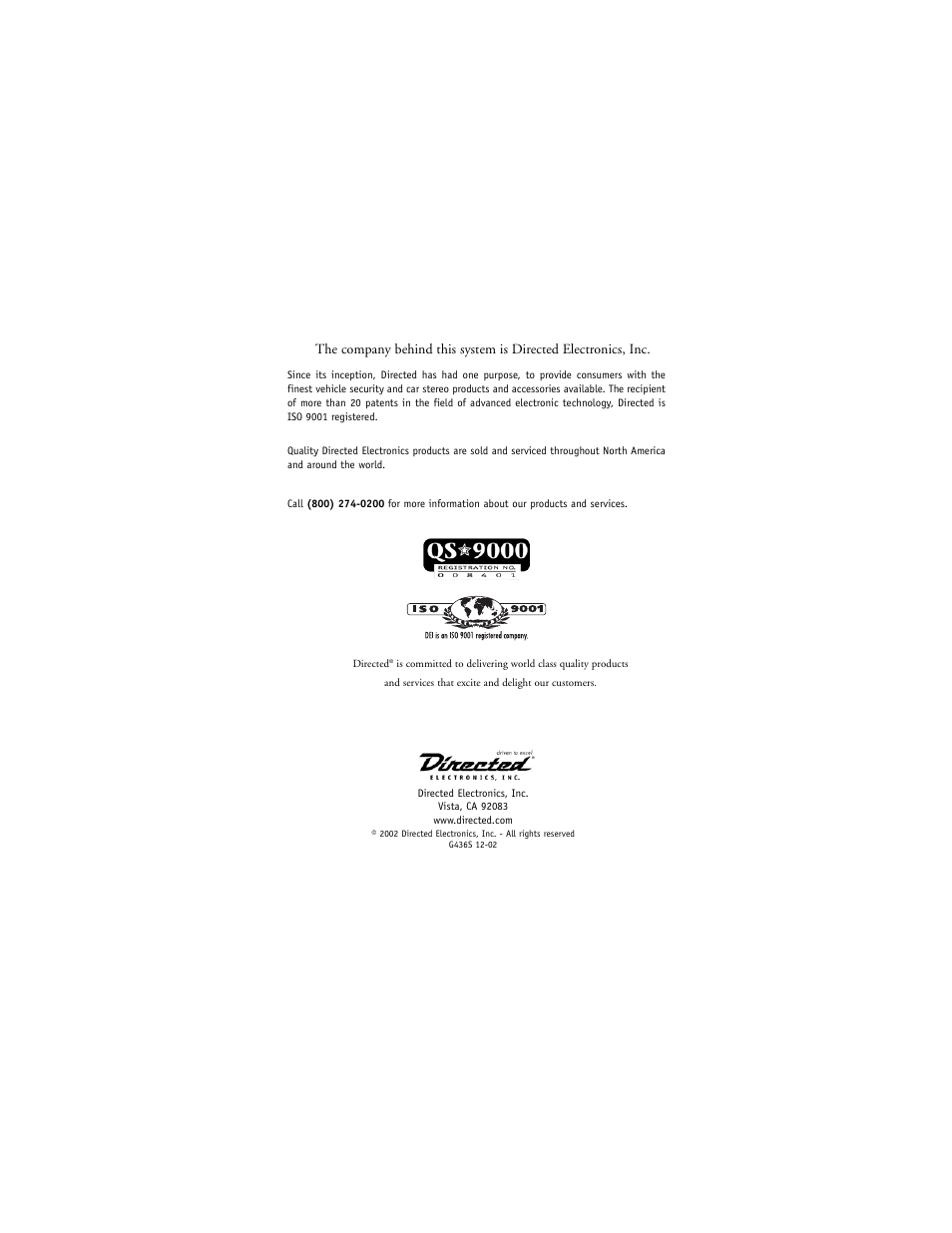 Directed Electronics G436S 5220XS User Manual | Page 38 / 38