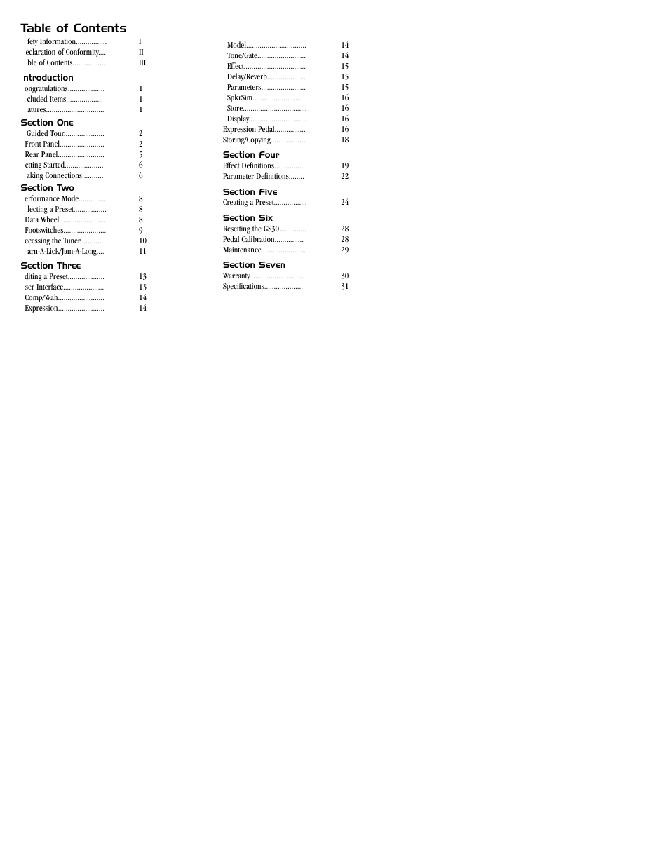 DOD GS30 User Manual | Page 4 / 36