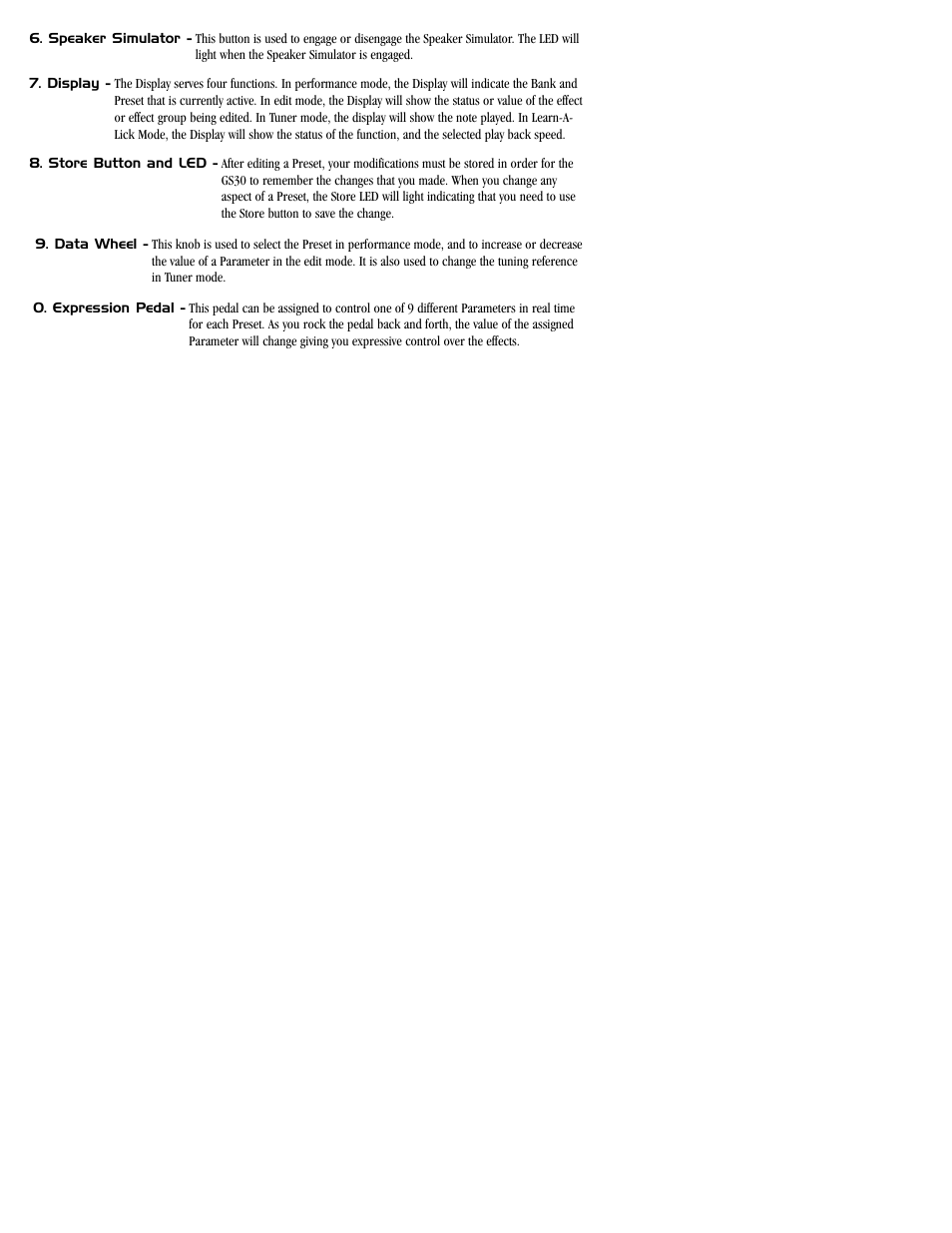 DOD GS30 User Manual | Page 8 / 36