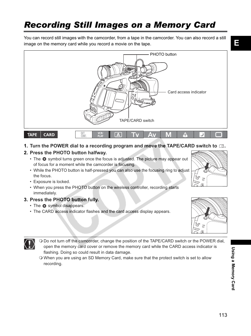 Canon XLH1 User Manual | Page 113 / 157
