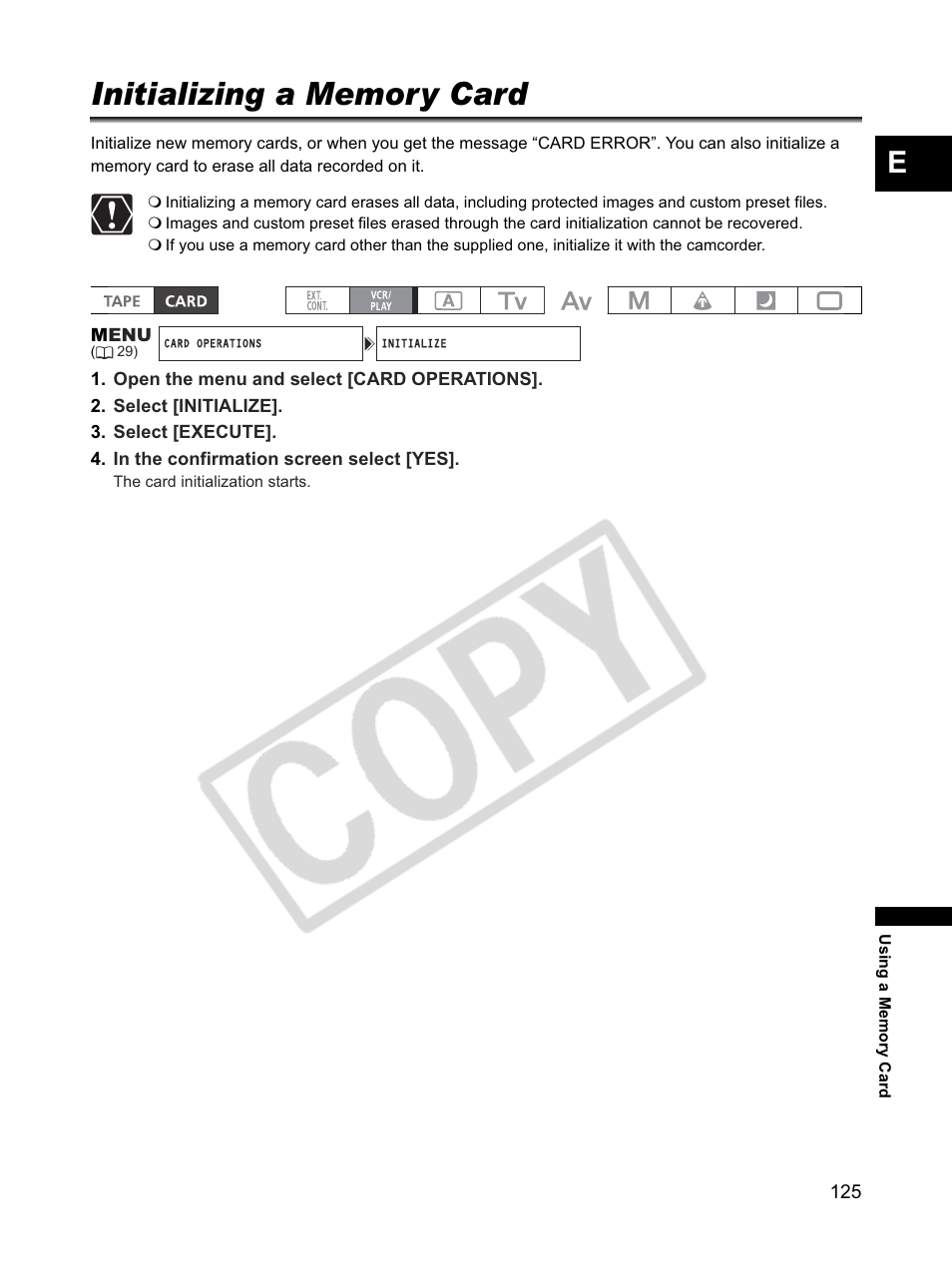 Canon XLH1 User Manual | Page 125 / 157