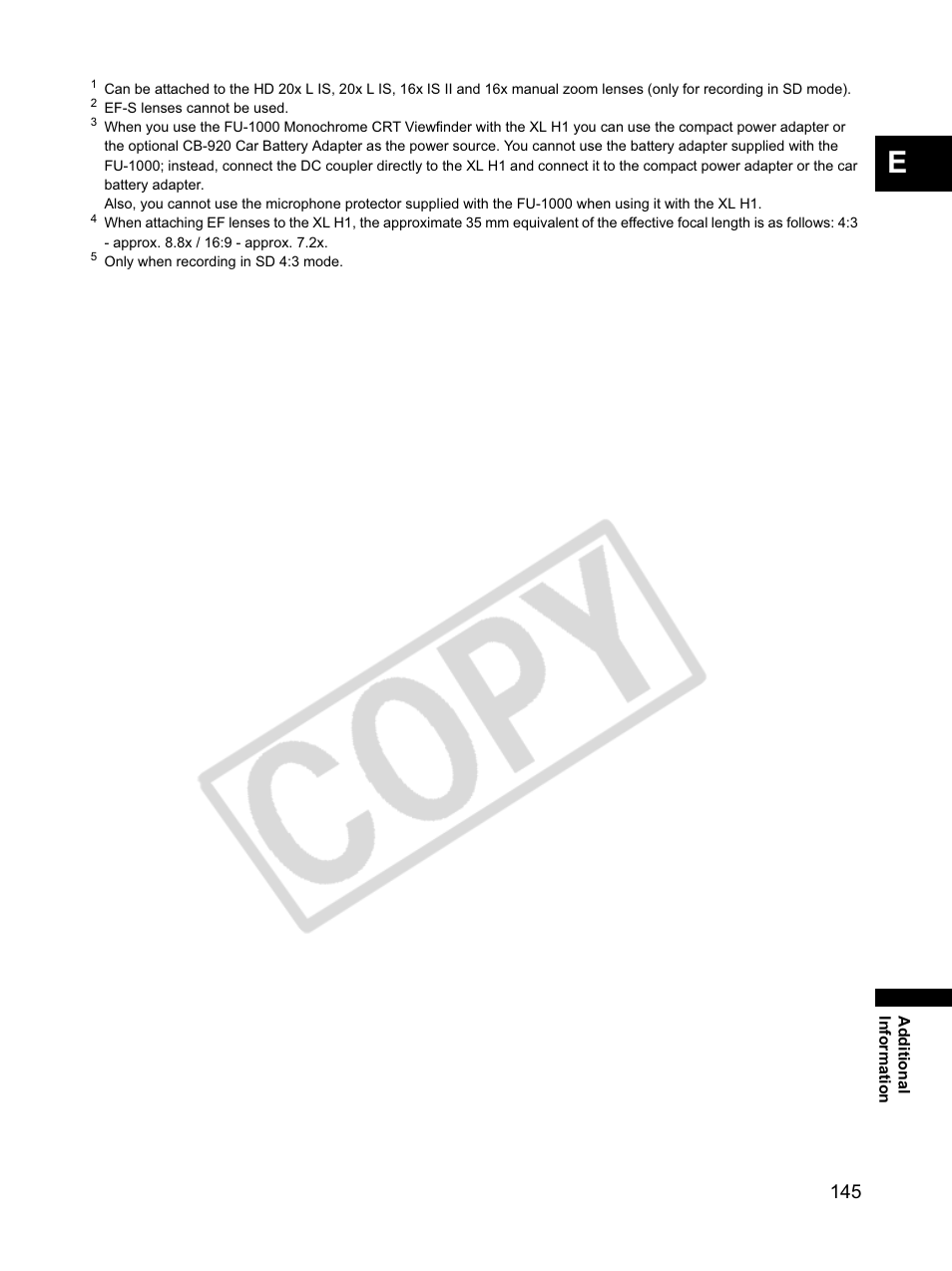 Canon XLH1 User Manual | Page 145 / 157