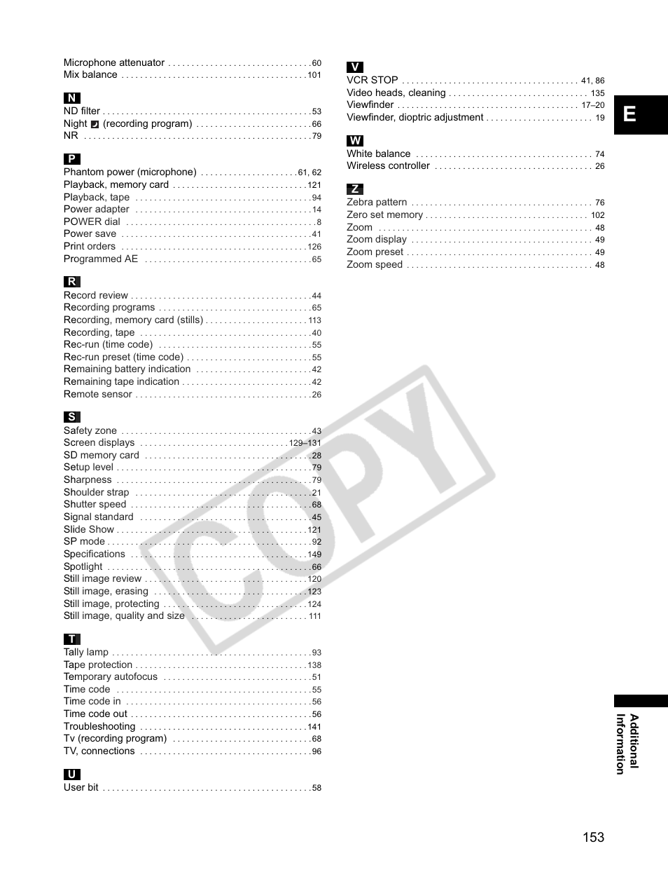 Canon XLH1 User Manual | Page 153 / 157