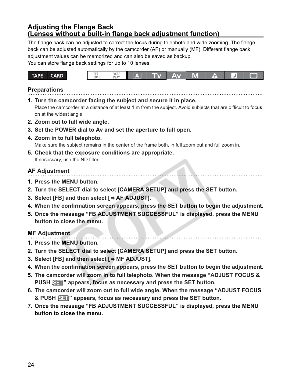 Canon XLH1 User Manual | Page 24 / 157
