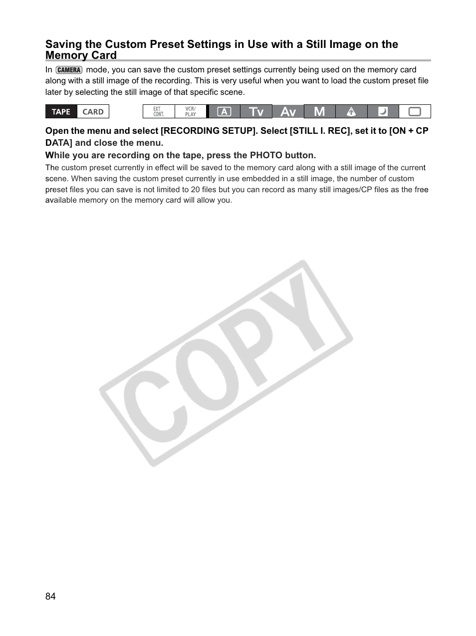 Canon XLH1 User Manual | Page 84 / 157