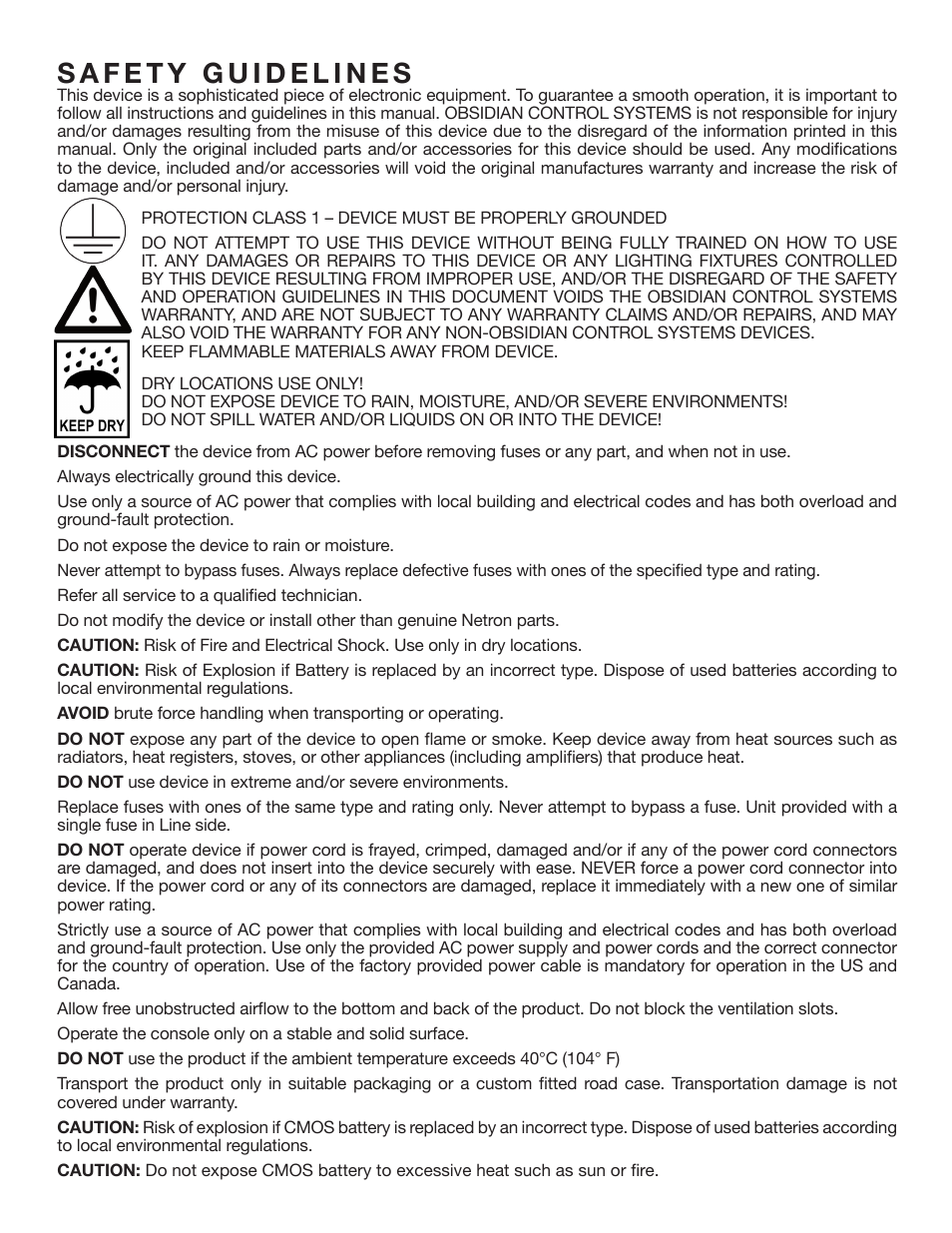 Obsidian NETRON DMX10-3 10-Port DMX Splitter with Assignable 3-Pin XLR DMX Outputs User Manual | Page 6 / 30