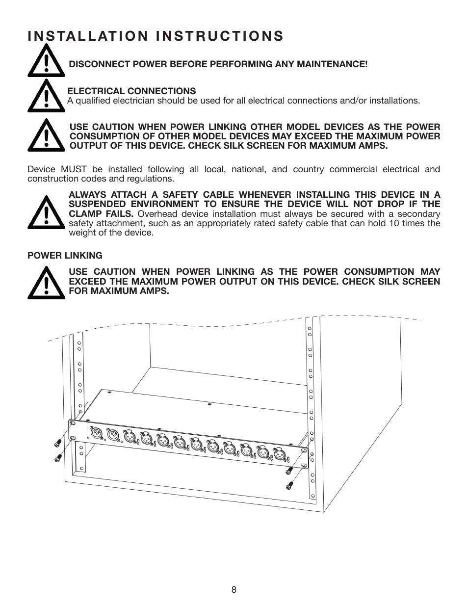 Obsidian NETRON DMX10-3 10-Port DMX Splitter with Assignable 3-Pin XLR DMX Outputs User Manual | Page 8 / 30