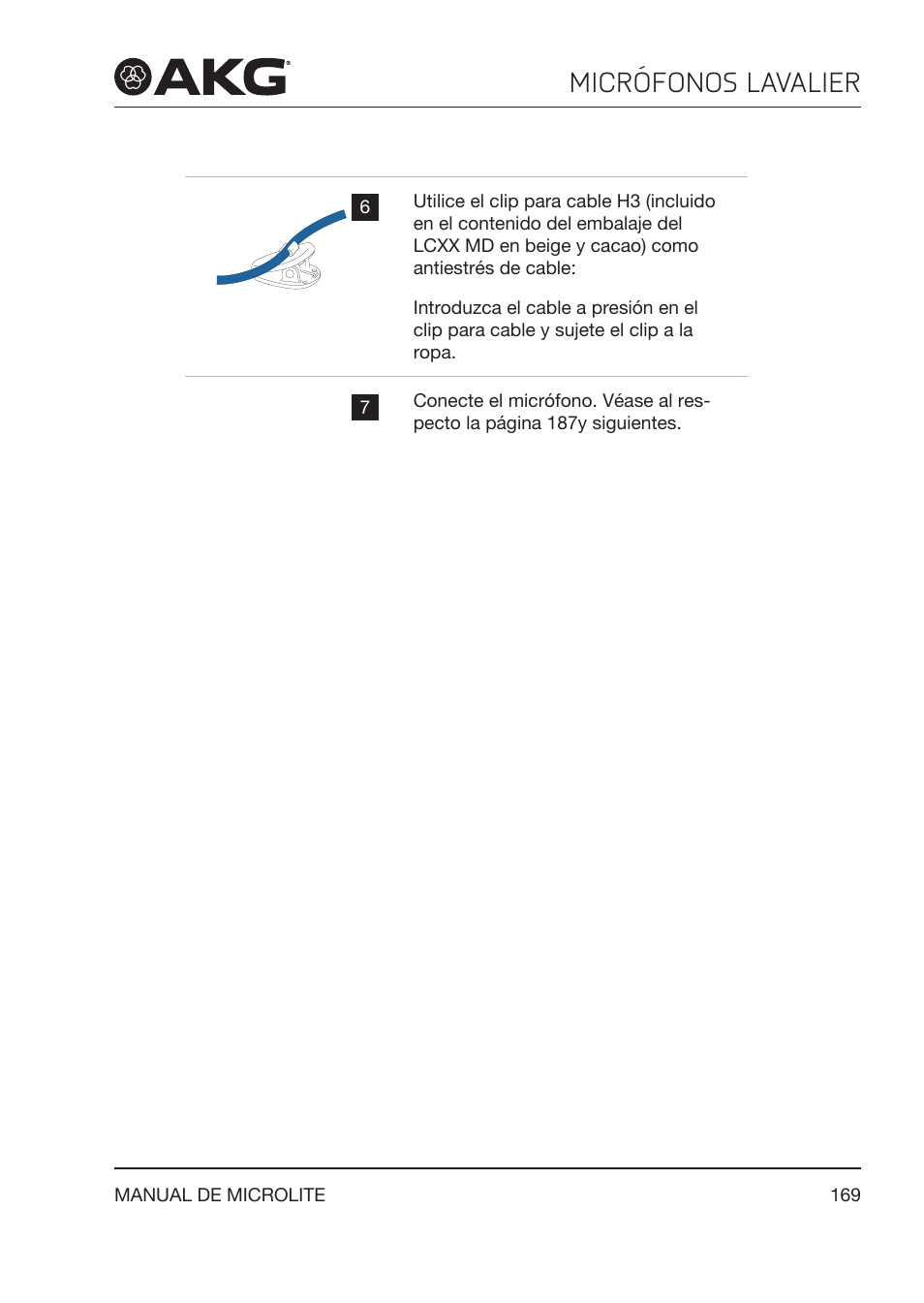 Micrófonos lavalier | Akg LC81 MD Reference Lightweight Cardioid Lavalier Microphone (Black) User Manual | Page 169 / 208
