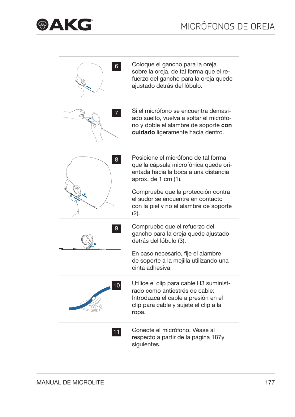 Micrófonos de oreja | Akg LC81 MD Reference Lightweight Cardioid Lavalier Microphone (Black) User Manual | Page 177 / 208