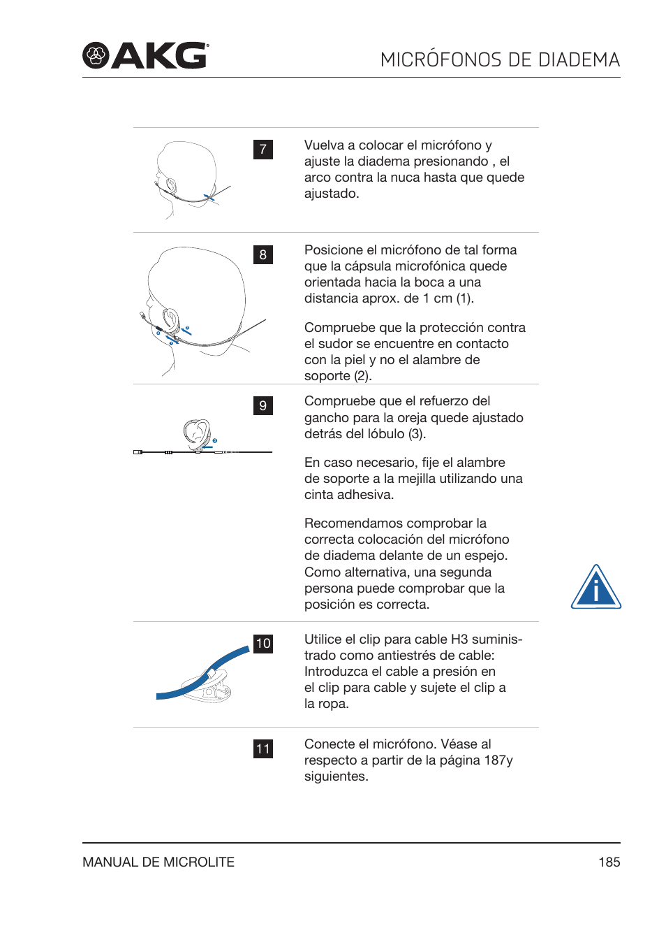 Micrófonos de diadema | Akg LC81 MD Reference Lightweight Cardioid Lavalier Microphone (Black) User Manual | Page 185 / 208