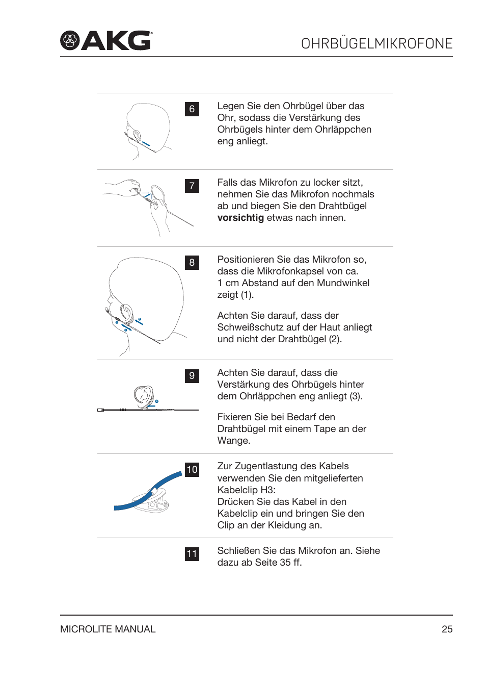 Ohrbügelmikrofone | Akg LC81 MD Reference Lightweight Cardioid Lavalier Microphone (Black) User Manual | Page 25 / 208