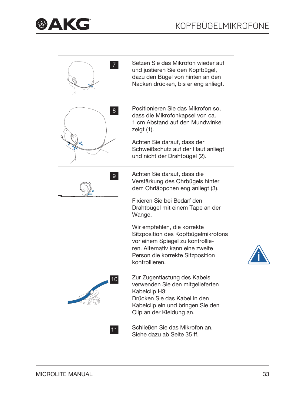 Kopfbügelmikrofone | Akg LC81 MD Reference Lightweight Cardioid Lavalier Microphone (Black) User Manual | Page 33 / 208