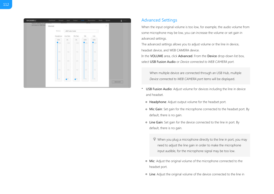 Advanced settings | Magewell USB Fusion HDMI & USB Video Capture Device User Manual | Page 112 / 166