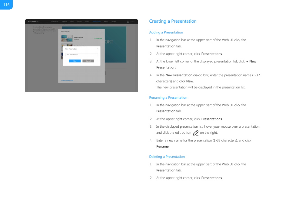 Creating a presentation | Magewell USB Fusion HDMI & USB Video Capture Device User Manual | Page 116 / 166