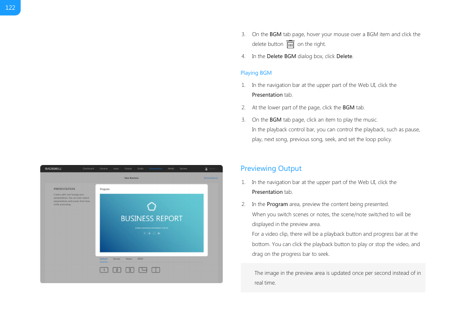 Previewing output | Magewell USB Fusion HDMI & USB Video Capture Device User Manual | Page 122 / 166