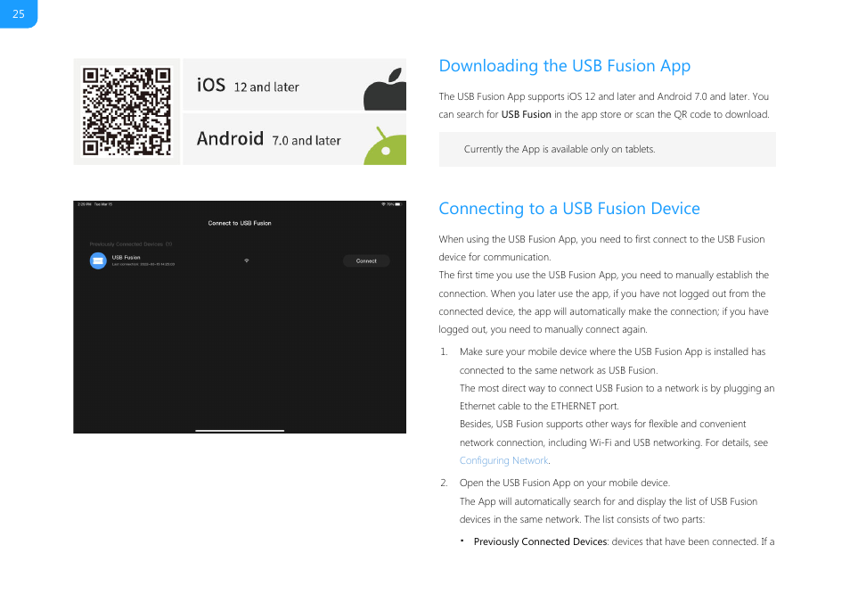 Downloading the usb fusion app, Connecting to a usb fusion device | Magewell USB Fusion HDMI & USB Video Capture Device User Manual | Page 25 / 166