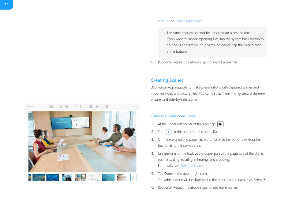 Creating scenes | Magewell USB Fusion HDMI & USB Video Capture Device User Manual | Page 32 / 166