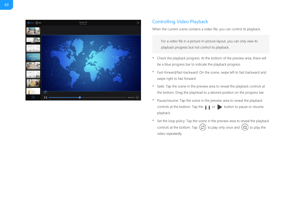 Controlling video playback | Magewell USB Fusion HDMI & USB Video Capture Device User Manual | Page 49 / 166