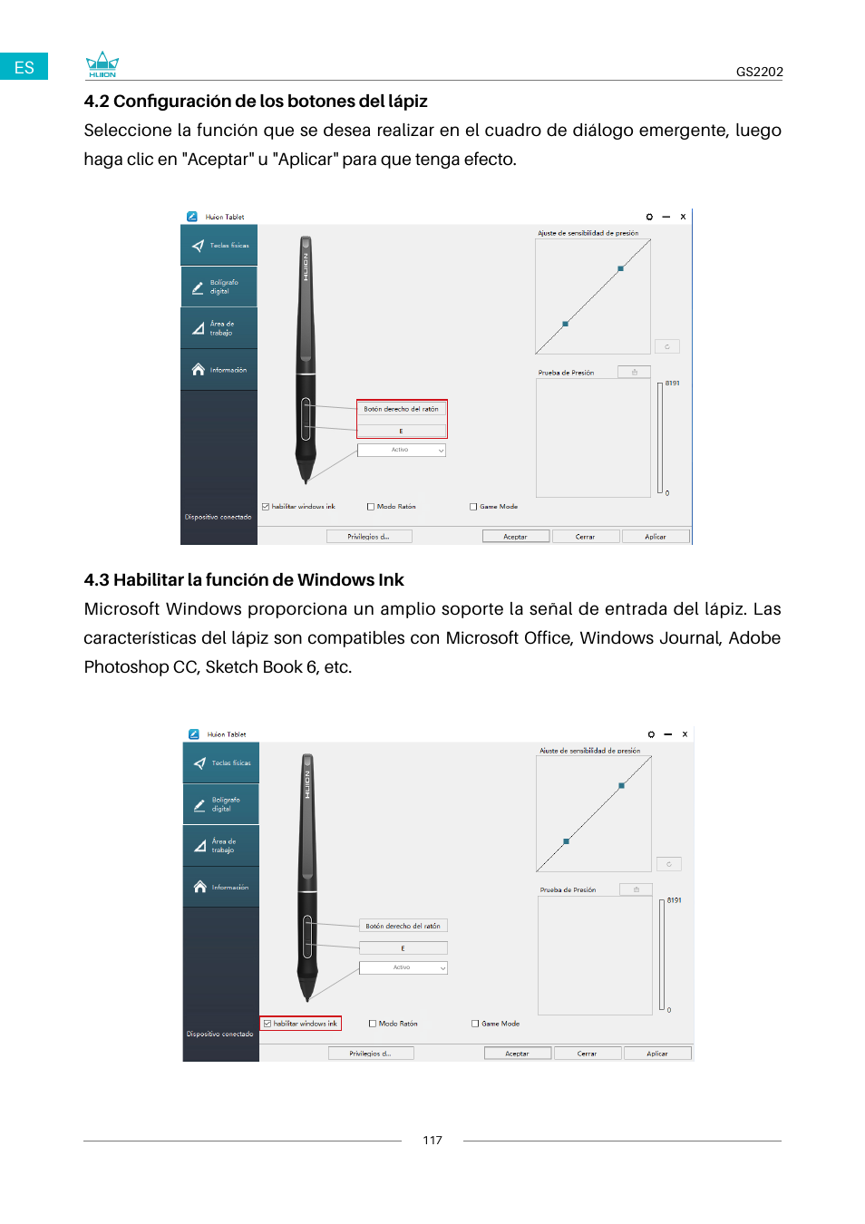 Huion Kamvas 22 Plus Pen Display User Manual | Page 117 / 125