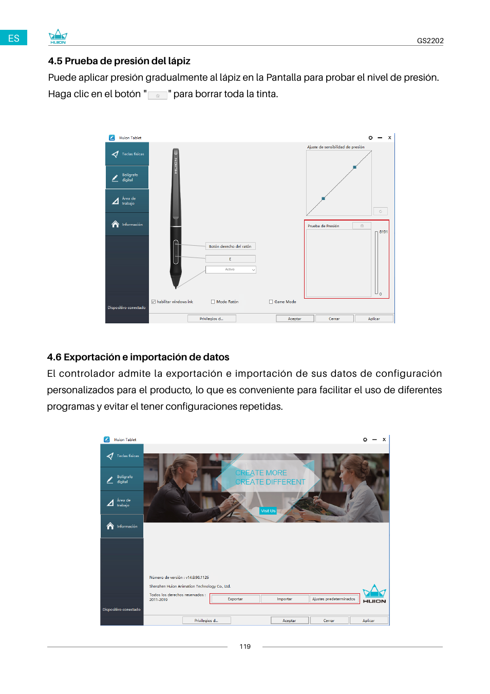 Huion Kamvas 22 Plus Pen Display User Manual | Page 119 / 125