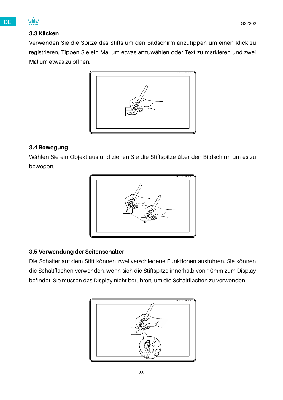 Huion Kamvas 22 Plus Pen Display User Manual | Page 33 / 125