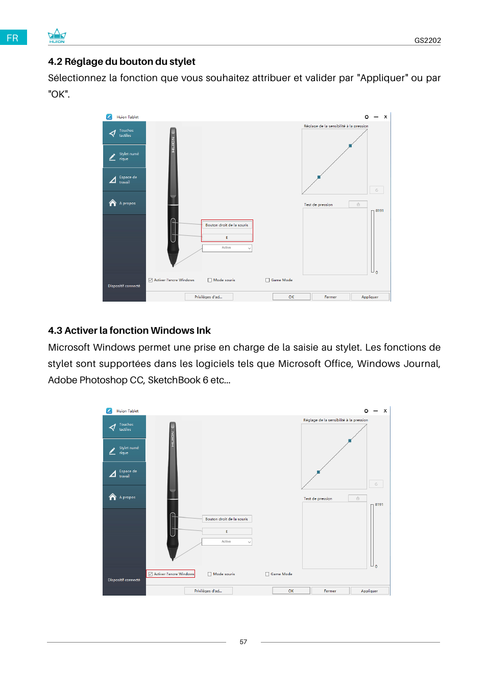 Huion Kamvas 22 Plus Pen Display User Manual | Page 57 / 125