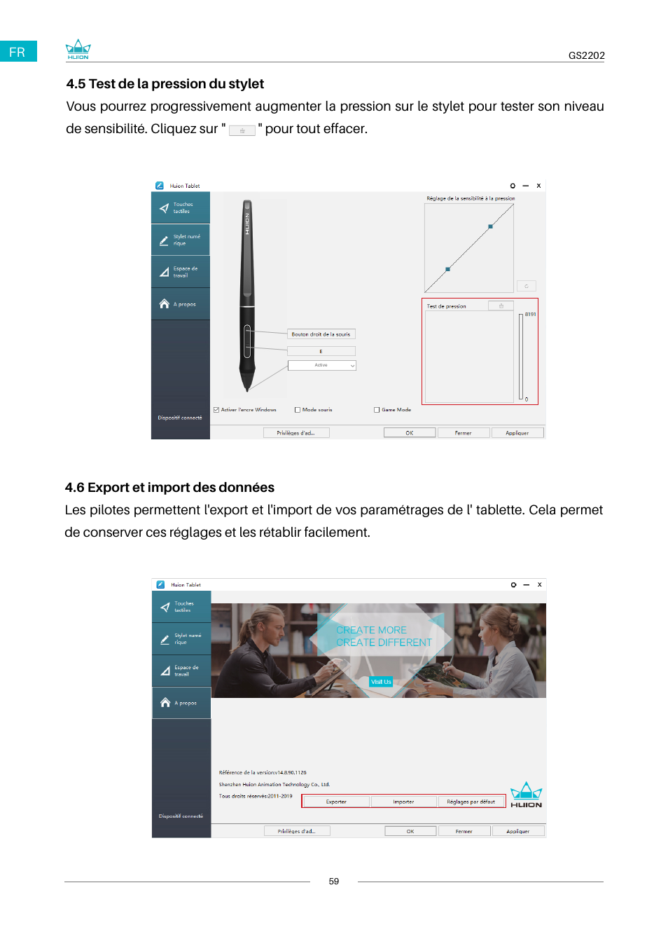 Huion Kamvas 22 Plus Pen Display User Manual | Page 59 / 125