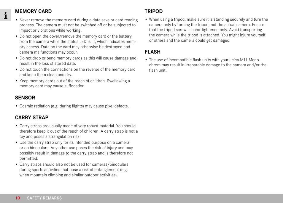 LEICA M11 Monochrom Rangefinder Camera User Manual | Page 10 / 185