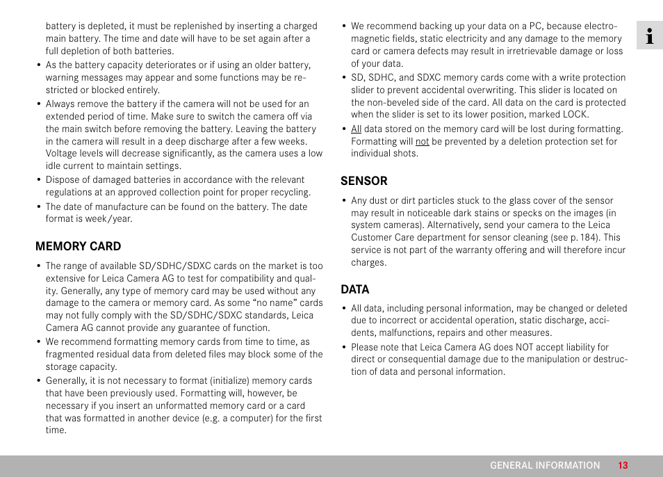 LEICA M11 Monochrom Rangefinder Camera User Manual | Page 13 / 185