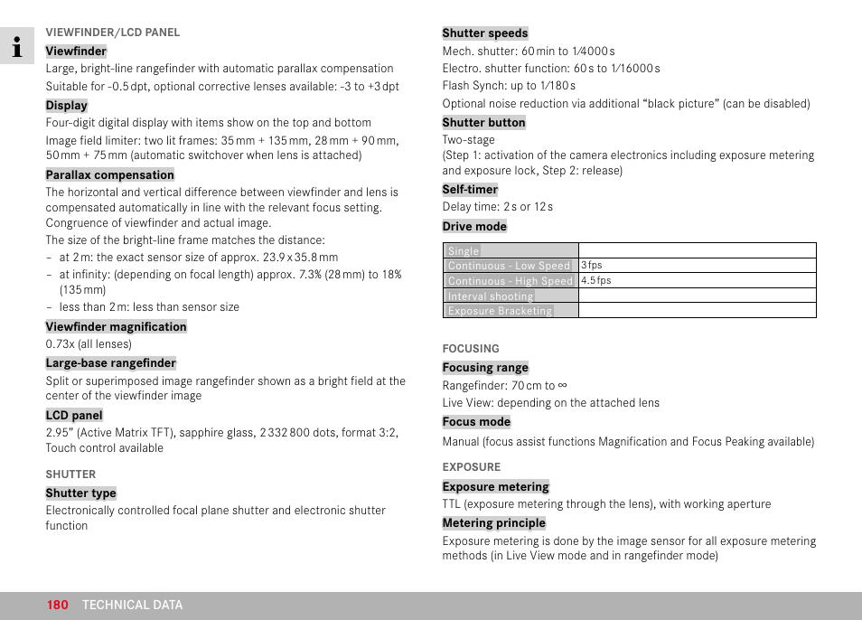 LEICA M11 Monochrom Rangefinder Camera User Manual | Page 180 / 185