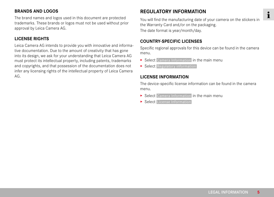 LEICA M11 Monochrom Rangefinder Camera User Manual | Page 5 / 185