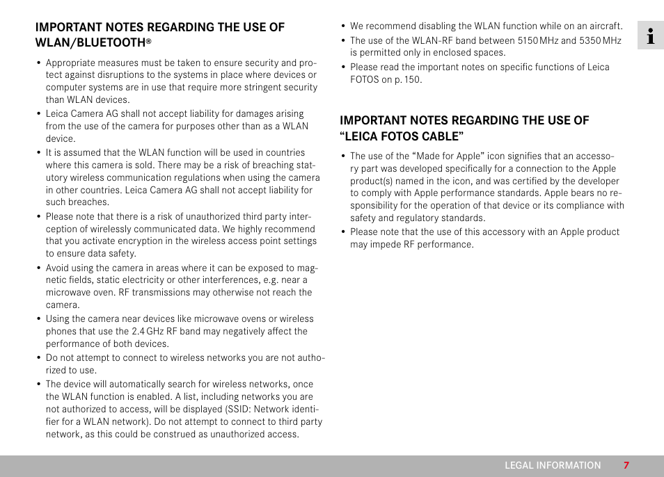 LEICA M11 Monochrom Rangefinder Camera User Manual | Page 7 / 185