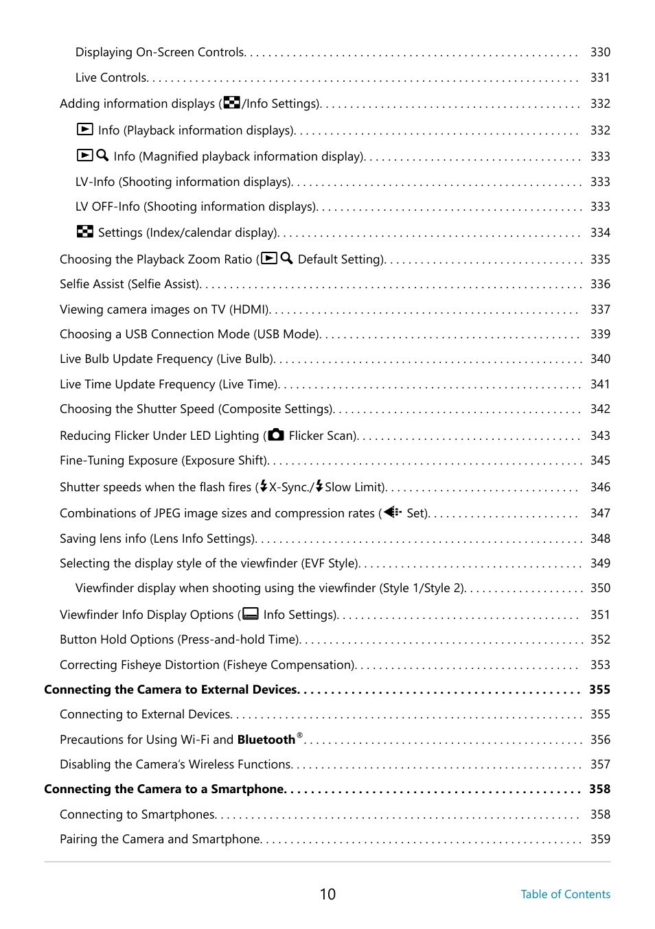 OM SYSTEM OM-5 Mirrorless Camera with 12-45mm f/4 PRO Lens (Silver) User Manual | Page 10 / 467