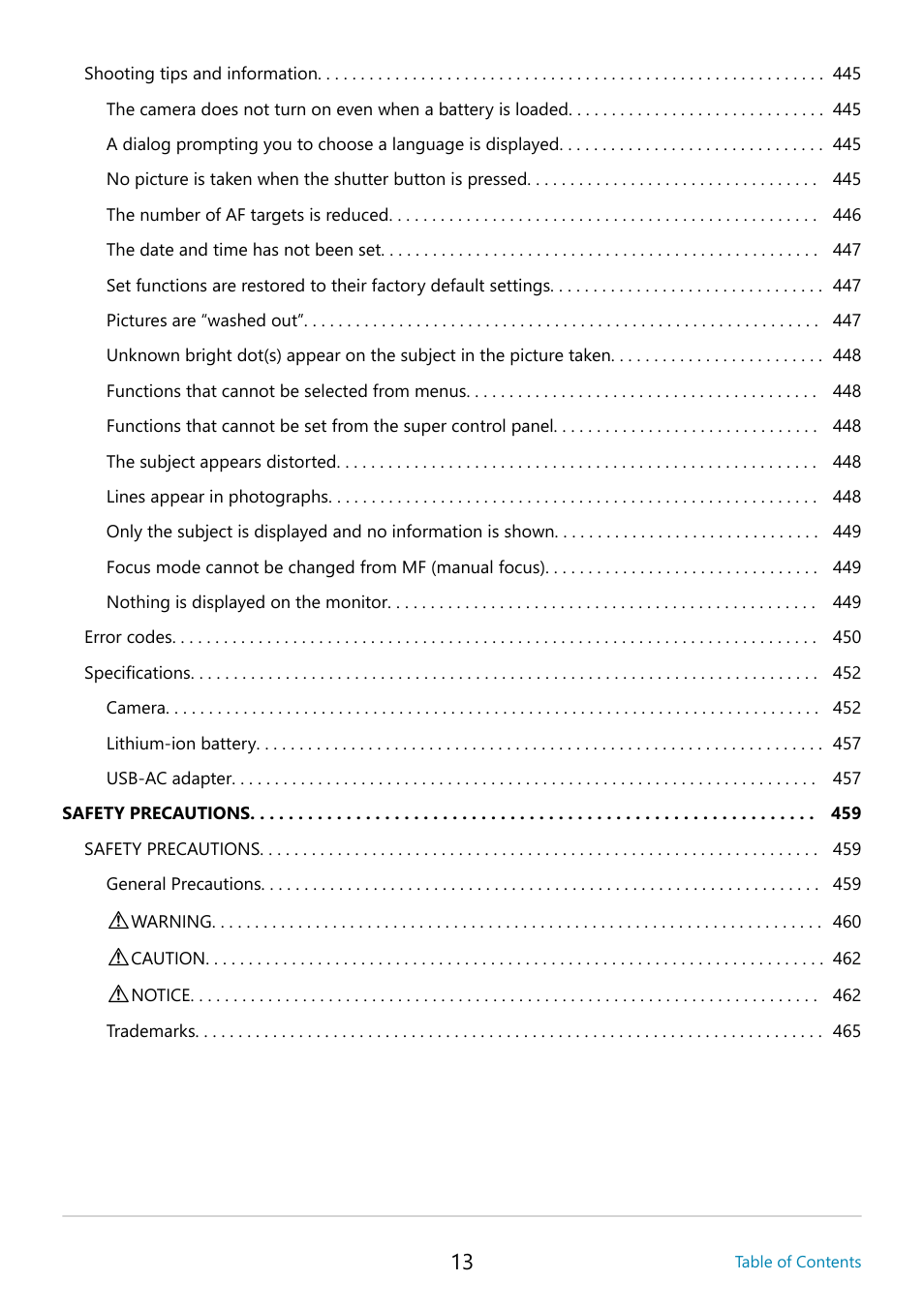 OM SYSTEM OM-5 Mirrorless Camera with 12-45mm f/4 PRO Lens (Silver) User Manual | Page 13 / 467