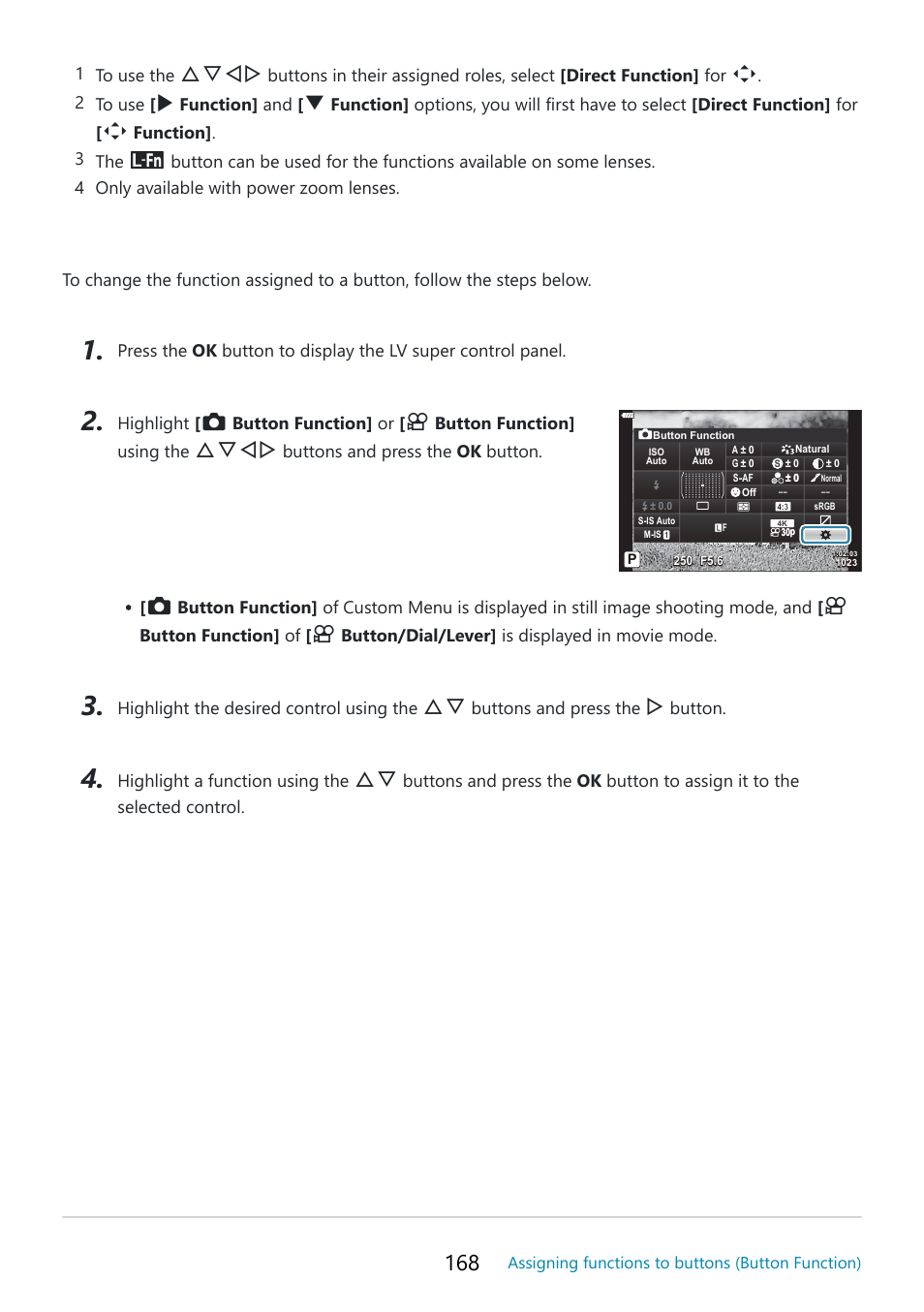 Fghi | OM SYSTEM OM-5 Mirrorless Camera with 12-45mm f/4 PRO Lens (Silver) User Manual | Page 168 / 467