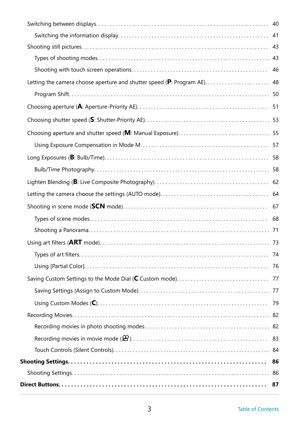 OM SYSTEM OM-5 Mirrorless Camera with 12-45mm f/4 PRO Lens (Silver) User Manual | Page 3 / 467